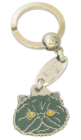 Персидская кошка синий <br> (брелоки для ключей, Гравировка включена в стоимость)